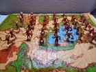 35 Marx Ft. Apache Butterscotch Indians in 7 Positions 54mm