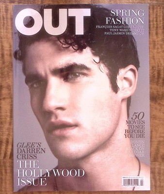 OUT MAGAZINE MARCH 2011 GLEE'S DARREN CRISS THE HOLLYWOOD ISSUE B2822