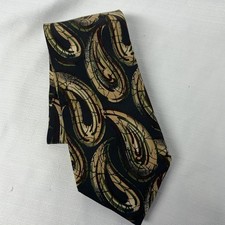 Mens Vintage Hugo Boss Classic 100 Silk Retro luxury Paisley Tie Made In Italy