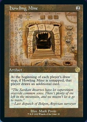 Slightly Played, English - 1 x MTG Howling Mine - Foil - Retro Schematic The Bro