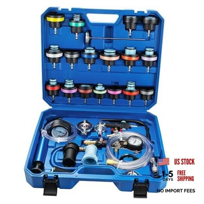 #ad 28PCS Coolant Pressure Tester amp; Vacuum Refill KitRadiator Pump Pressure Blue $103.49