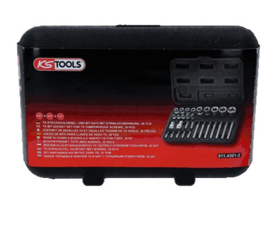 For KS TOOLS NARZ�DZIA 911.4301-2 TORX BIT SOCKET SET FOR TORX TAMPERPROOFSCREW