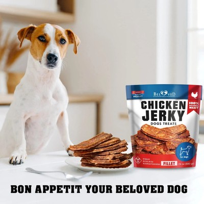 Chicken Jerky Dog Treats 1.5 Lb Human Grade Pet Snacks Grain Free Organic Meat