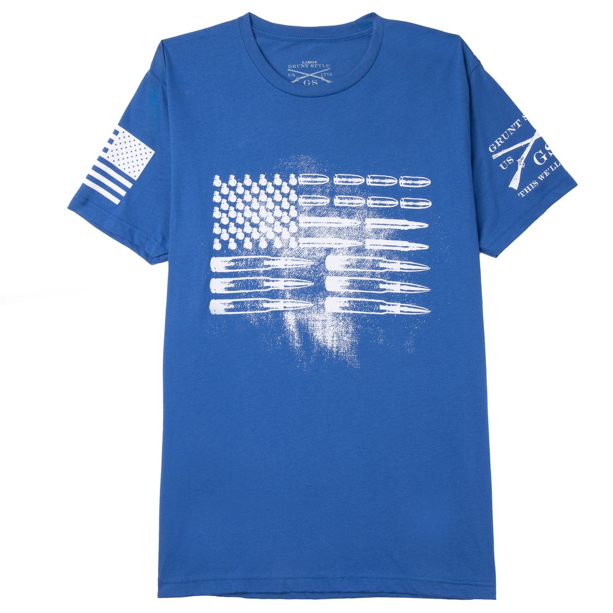 Men's Support Blue Line T-Shirt - Black