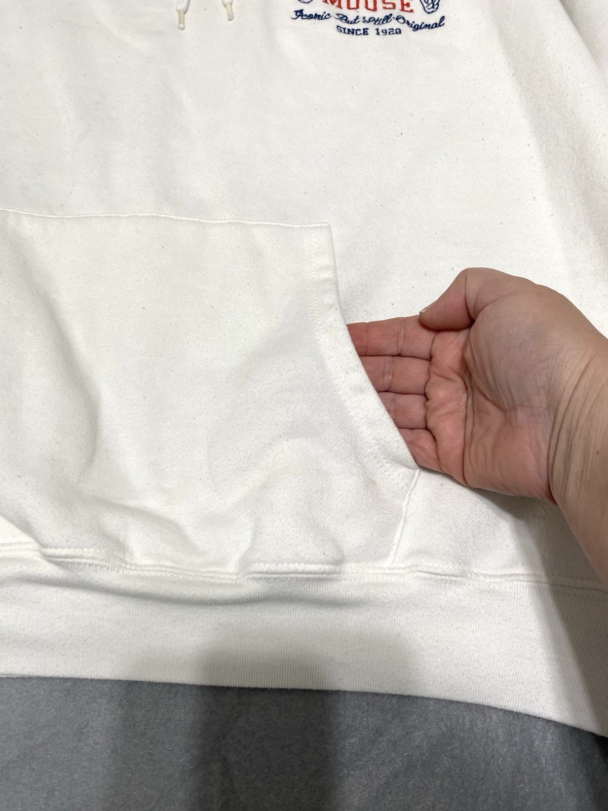 Disney Mickey Mouse Unisex Hoodie Off White Size 3XL “Iconic But Still Original thumbnail 6