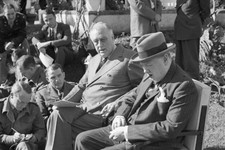 Winston Churchill with American President Franklin Roosevelt photo