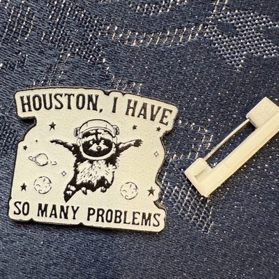 Pin Acrylic Raccoon Astronaut Brooch DIY Houston We Have So Many Problems New