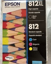 Epson 812xl/812 Unused Sealed Ink Cartridges Cyan Magenta Yellow