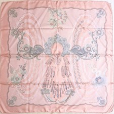 HERMES Doigts de Fee Carre 90 Silk 100 Scarf Multicolor Authentic G1205739