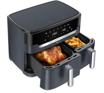 Moulinex XXL Dual EasyDual Fettfreie Fritteuse 11 l, 2600 W, 7 Programme
