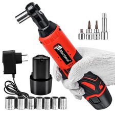 12v 3814 Electric Cordless Ratchet Wrench 48 Ft-lbs W 7 Sockets 2 Battery