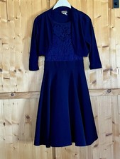 Elegantes dunkelblaues Konfirmationskleid mit...
