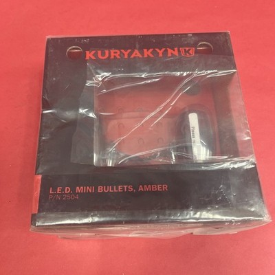 Kuryakyn Super Bright LED Mini Bullet Lights Amber Gloss Black