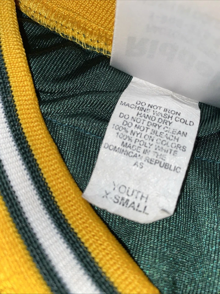 复古 90 年代绿湾包装工队 Riddell 青年球衣 Kurt Warner #24 尺寸 XS — 第 4/4 张图片