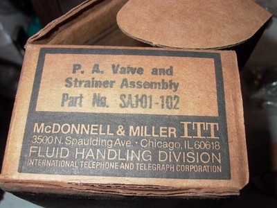 NEW OLD ATOCK MCDONNELL MILLER P A VALVE AND STRAINER SA101-182
