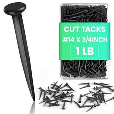 1Lb Upholstery Carpet Tacks Bulk Black Furniture Tacks Box of Hardware Cut Nails