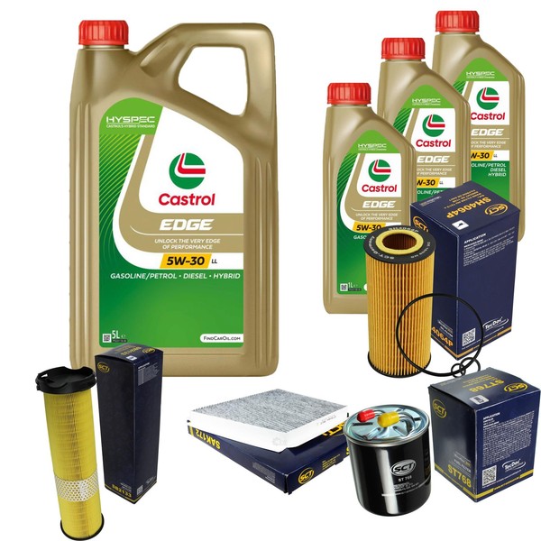 SCT Inspektionspaket 8L Castrol 5W-30 FüR Mercedes E-Klasse T-Model S211 W211-image