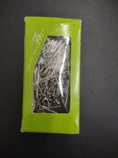 Steel Bank Pins #20, 1-1/4 Inch Long, 1/2 Lb Box Straight Pins with flat head