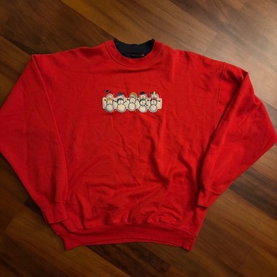Save the Children Snowman Heaven Sweatshirt Red Childrens Size Large 1999