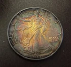 1987 1 oz Silver American Eagle BU Magnificent Monster Toned
