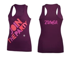 Zumba Dazzle Join The Party Racerback Tank - Plum ~ XS  & S ~ New! Free Ship