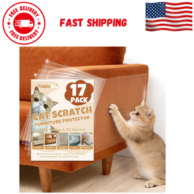 #ad 17Pack anti Cat Scratch Furniture Protector Clear Couch Protector from Cat Cla $12.99