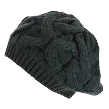 Armycrew Women's Cable Twisted Knit Stretchable Winter One Size Dark Olive