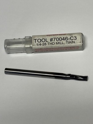 1/4-28 3 Flute Multi-Form Helical Flute TiAlN Coated Carbide Thread Mill