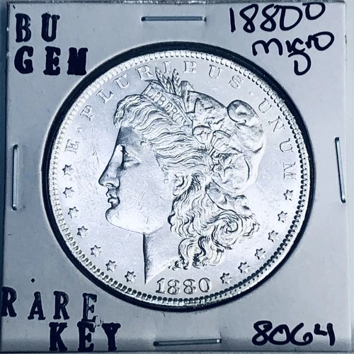 1880 O MICRO O BU GEM MORGAN SILVER UNC MS+++ U.S. MINT RARE KEY COIN 8064
