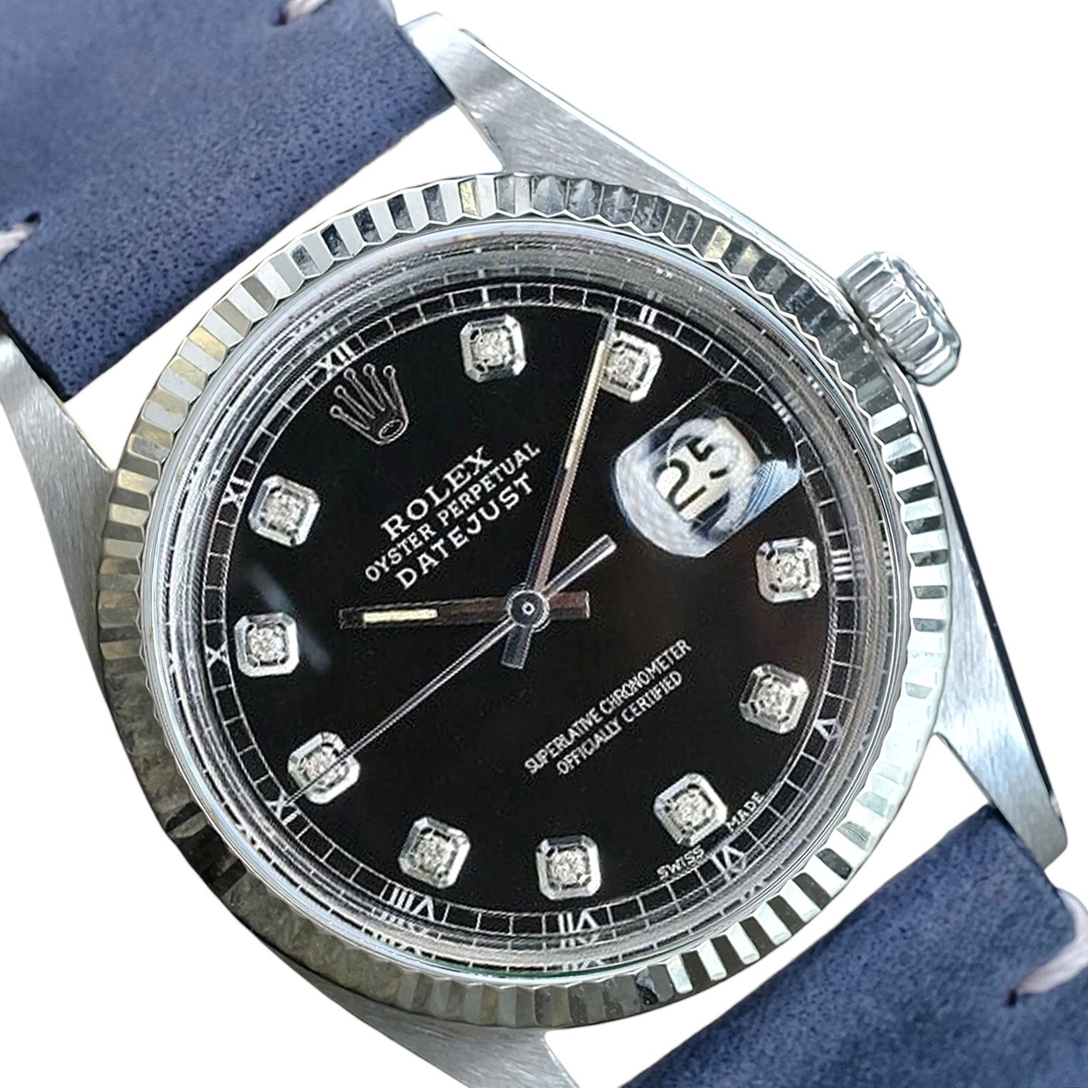 Rolex Datejust Stainless Steel Black Gold