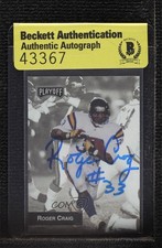 BAS 1993 Playoff Roger Craig #153 Authentic Auto 3c7