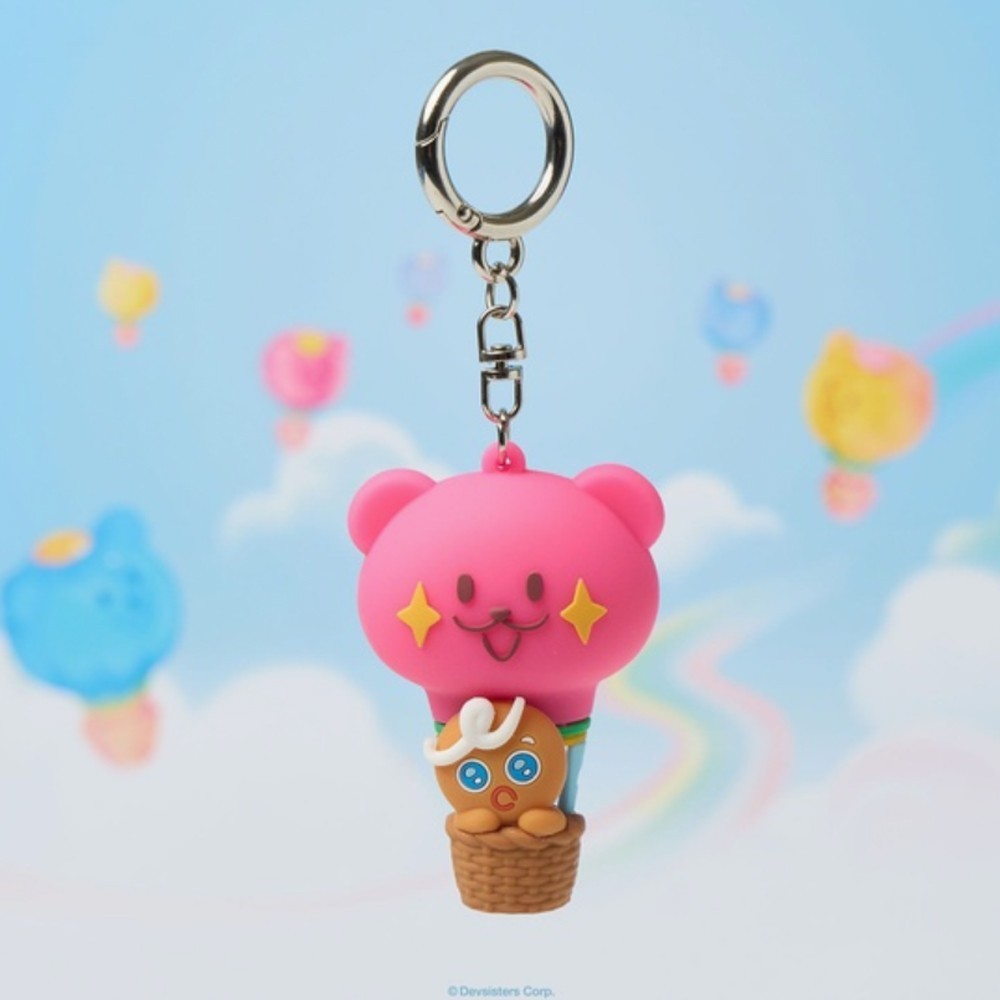 キャプテンコーク クリアバルーン チャーム Cookie Run Kingdom Cookie Camp GingerBrave Bear Jelly Keyring