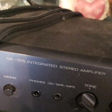 SA-155 Integrated Stereo Amplifier 25W 2-Channel Class AB Black RCA/Phono