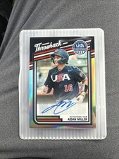 AIDAN MILLER 2026 Panini Stars & Stripes Prizm THROWBACK AUTO SILVER /99