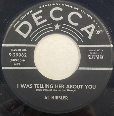 Al Hibbler   After The Lights Go Down Low   Decca - 9-29982   1956 45 RPM 7''