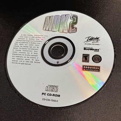 MDK 2 by Interplay PC Game CD 2000 Disc Only! No Case! BioWare Corp