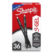 Sharpie S-Gel Pens 0.7mm Blue Ink 36 Count Fine Point Open Box New Smooth Writin