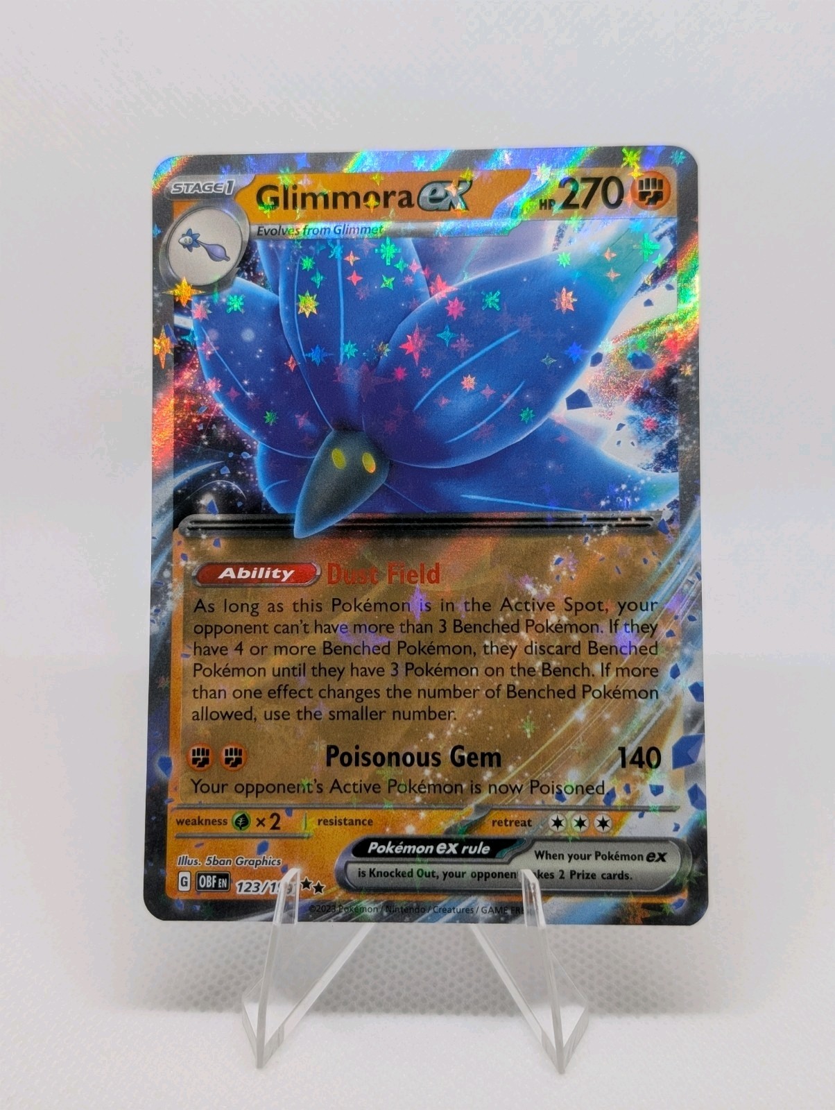 Glimmora ex 123/197 Obsidian Flames DOUBLE RARE Pokemon Card NM
