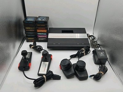 ATARI  7800 Pro System Console  16 Games Controllers Cables Tested   Working Rf 