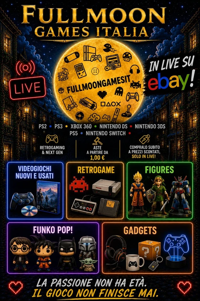 Fullmoon Games Italia in Live! Videogiochi e figures in asta e in sconto!