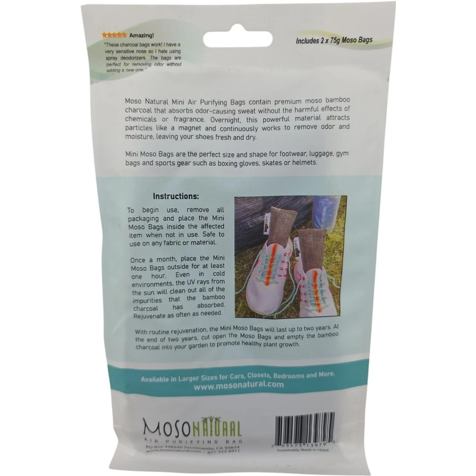 Mini bolsa purificadora de aire natural Moso eliminadores de olores Foto 2 de 3