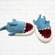 Cat Jack Shark Slippers Toddler Size 5/6 Plush 3D Animal House Shoes Cozy Wi