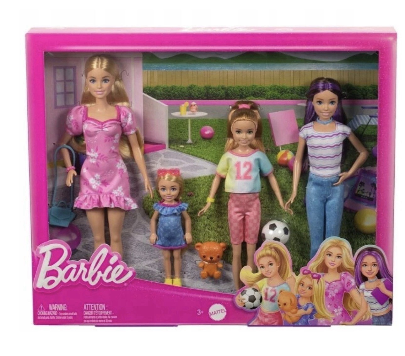 NEW Barbie Sisters Doll Set with Clothes and Accessories: Includes Barbie
