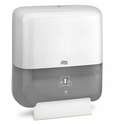 Tork 5510202 (Uline H-5805W) Matic Manual Roll Towel Dispenser - Plastic, White