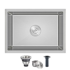 22 inch Undermount Kitchen Sink, 22" x 18" Single Bowl Kitchen Sink Undermoun...