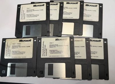 Microsoft Windows for Workgroups Version 3.11   3.5'' Floppy 8-disc Software '94