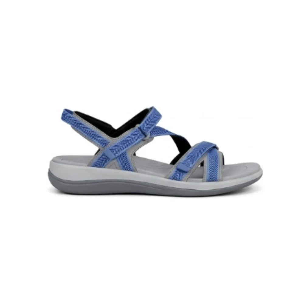 Orthofeet Women Orthopedic Lake Blue Adjustable Water Friendly Sandal