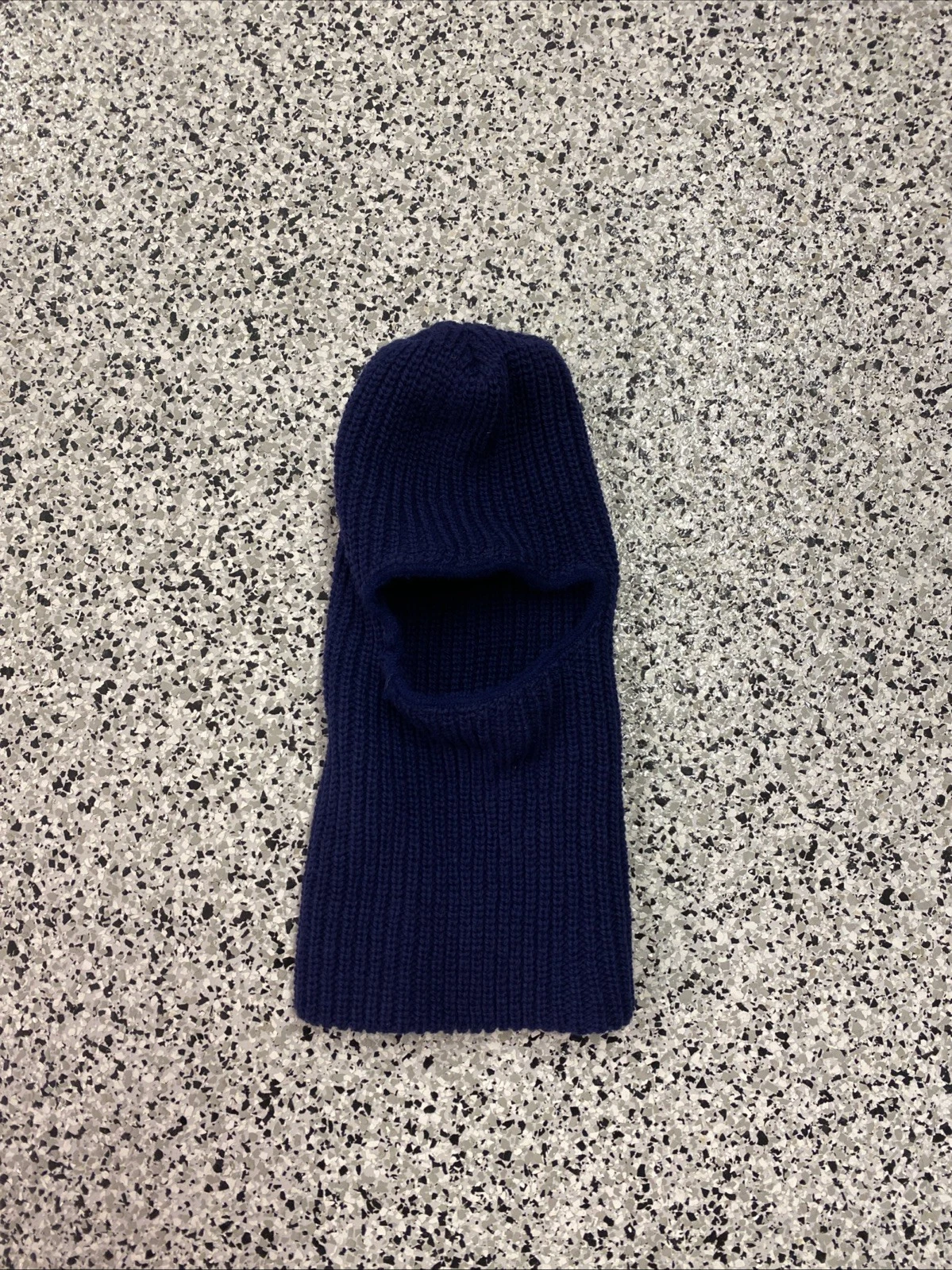 Vintage Blue Balaclava Face Mask Winter Hat Shiesty Knit 2 Holes