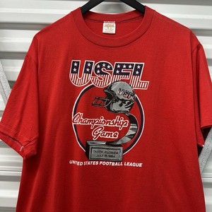 Vintage USFL Championship Game 1984 80s Tampa FL Bandits USA Made 50/50 XL Soft