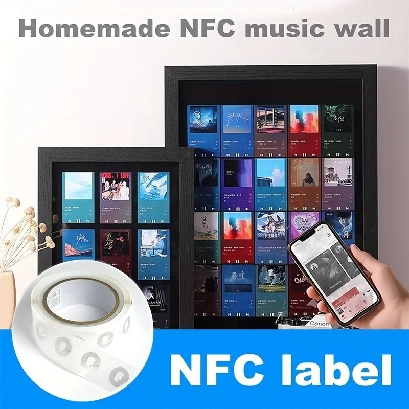 25 Pack NTAG213 NFC Tags Blank 25mm Clear Stickers Rewritable RFID 13.56MHz image 3